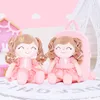 Plush ryggsäckar Gloveleya ryggsäckväska Baby Girl's Bagtoddler Kids Gifts Curly Dress Doll Stuffed Rag Toys 221105