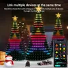 Christmas Decorations WS2812B Tree Toppers Lights Multicolor Fairy LED Star String Waterfall Xmas APP Bluetooth Home Yard Holiday Decor DC5V 221104