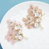 Brooches Wuli&baby Handmade Crystal Tree For Women Lady Beauty Flower Party Office Brooch Pin Gifts