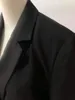 Женские костюмы Женские покрытия пиджаки двубортный повседневный пригородный силуэт костюм в середине длины бежевый/черный топ