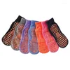 Chaussettes pour hommes 3/5 paires Trampoline pour adulte enfant Silicone points anti-dérapant sport élasticité respirant sol Massage des pieds