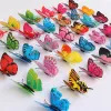 12 teile/los 3D Schmetterling Wand Aufkleber PVC Simulation Stereoskopischen Schmetterling Wand Aufkleber Kühlschrank Magnet Kunst Aufkleber Kinderzimmer Home Decor Großhandel