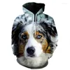 Sweats à capuche pour hommes 2022 Sweat à capuche 3D pour hommes Sweat-shirt mignon pour chien de compagnie Hommes / Dames Tops