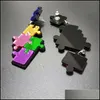 Dangle żyrandol Nowe bloki przylotów puzzle kroplowe kolczyki dla kobiet kolory lustro lustrzane akrylowe kolczyki modne biżuteria