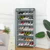 Хранение одежды Несколько слоев обувного шкафа нетканая ткань сэкономить пространственная организация полки минималистская современная стойка для домашнего общежития