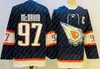 97 Koszulka Connor McDavid 99 Wayne Gretzky 29 Leon Draisaitl 93 Ryan Nugent-Hopkins 91 Evander Kane 36 Jack Campbell Koszulki hokejowe Pomarańczowo-biało-granatowy Królewskie szwy