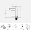 Torneiras de pia do banheiro Bacia de torneira de marca de alta qualidade durável sem acessórios de mangueira Substituição de família fria