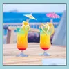 Bar Tools Bar Tools Paper Cocktail Parasols Umbrellas Drinks Picks Wedding Event Party Supplies Holidays Garnishes Holders 144Pcs/Se Dhpfg