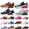 Air 2022 Max 90 Classic Designers Shoes Shoes Airs React Blue Mens 여성 런닝 트리플 흰색 빨간 올리브 블랙 볼트 스포츠 트레이너 90s Flair Sneakers