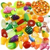 Kitchens Play Food Retend Toys Plastic Cutting Fruit Vegetable Pretend Children Kitchen Montessori Learning Educational 221105