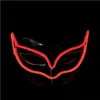 Maski imprezowe LED świetlne maski na Halloween duch Half Face El Wire Mask Calstic Masquerade Dekoracja 18yh FF Drop dostawa dhxnl