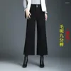 Women's Pants Women Spring Autumn Winter Women's Loose High Waist Large Straight-Leg Bell-Bottom Pantalones De Mujer