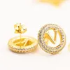 Designer Earring Jewelry Fashion Love Studs Charm Gold Letters Pattern Luxury Diamond Loop Stud Earrings Womens Gifts Parties Free Box Hot