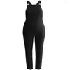 Hosen Plus Size Damen Latzhose Overalls Lässige Tasche Cargohose Rückenfreie ärmellose Overalls Overall 2XL -5XL