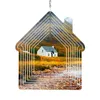 Transfert de chaleur Décoration De Noël Maison Pendentif DIY Sublimation Blanc Vent Carillon Maison Jardin Ornement ss1124