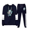 Sweats à capuche pour hommes Kawaii Hololive Uruha Rushia Casual Hommes Femmes Pulls Costume 2 Pièces Ensembles Anime Sweat À Capuche Et Pantalons Costumes Streetwear