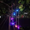 Other Home Decor Other Home Decor Led Solar Power Changeable Light Waterproof Colorf Butterfly Wind Chime Lamp For Homes Outdoor Gar Dhp5R