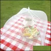 Other Kitchen Dining Bar Foods Ers Mesh Foldable Kitchen Anti Fly Mosquito Tent Dome Net Umbrella Picnic Protect Dish Er Accessor Dhzip