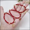 Bracelet Bracelet Zodiac Année Rouge Perle Bracelet Conception Boucle Chanceux Bracelets Femmes Jewelrybangle Drop Delivery Bijoux Dhyw3