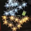 Saiten 1m Weihnachten Schneeflocke Licht String LED Schnee Vorhang Fee Lampe Fernbedienung Hochzeit Hintergrund Schlafzimmer Dekor Timing