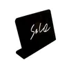 Werbung Display Plastikpreis Ticket Tag Board Schilder St￤nder Blackboard PVC Umschreiben l￶schbare Wiederverwendung in schwarzen 50pcs