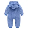 Rompers born Baby Romper Winter Costume Boys Clothes Polar Fleece Warm Girls Clothing Overall Jumpsuit 221107