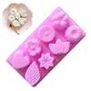 8-Cavity Flower Leaf Silicone Mold DIY Dessert Cake Jelly Handmade Candle Soap Party Gift Baking Tool Home Decor Craft MJ1039