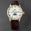 Superclone LW Watch Seagull ST25 Otomatik Mekanik Saat Hareketi Gerçek Moonfase Erkekler İzler Lüks Retro Saat Reloj hombre Sappire