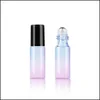 Packing Bottles 5Ml Essential Oil Gradient Color Glass Roller Bottles With Stainless Steel Per Balls Lip Balms Roll In Drop Delivery Dhte2