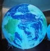 PVC airtight giant Inflatable earth planet balloon with colorful LED lights 2-6m globe ball popular event sphere for hanging decoration