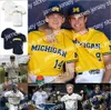 James Baseball Jerseys Michigan Jersey Harrison Salter Blake Beers Steven Hajjar Jacob Denner Isaiah Paige Benjamin Keizer Cameron Weston Angelo Smith