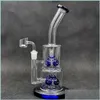 Other Smoking Accessories Glass Water Bong With 14 4Mm Female Joint Hookahs Double Pecr Handmade Pipes Dab Rig Rigs Bubblers Functio Dh9Af