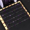 Beads Stainless Steel Crystal Stone Chain Natural Irregular Amethysts Quartz Moonstone Gem Chains For DIY Jewelry Making