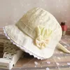 Hats Lace Basin Cap Cute Princess Baby Girl Hat With Bow Peaked Sun Solid Color Infant Toddler Bucket