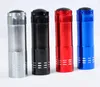 Home Garden Portable 9 LED Mini LED-zaklampen Super Bright Led-Torch Light Outdoor Camping Flashlights-Aluminium Alloy SN116