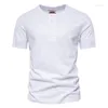 Polos da uomo Shirt di polo in cotone abbottoni abbottonatela solida maglietta semplice per gli uomini d'affari estivi