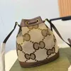 Bags French family new ophidia drawstring Mini Bucket Bag Canvas double sling single Shoulder Messenger women's bag Purses