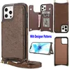 Luxuriöse L Fashion Wallet Cases, kompatibel mit iPhone 13 14 12 11 8P, Kartenhalter-Hülle, klassisches Retro-Designer-Muster, Monogramm, Premium-Magnetleder-Schutzhülle