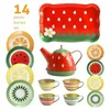 Kitchens Play Food House Tea Set Toy Boy Girl Cooking Utensils Tableware Baby Early Education Game Children s 221105