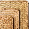 Table Mats Rectangle Woven Mat For Dining Natural Straw Flyer Braided Placemats Cup