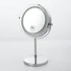 Mirrors 7 inch LED 5x 10x vergroting Make -up Mirror 360 ﾰ Roterende professionele desktop cosmetische 7 "dubbelzijdige vergrootglasstandaard