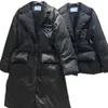Women's designer down jacket winter jacket long coat warm fashion parka belt women's large pocket