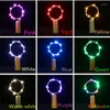 Strängar 2st Cork Wine Bottle Lights 20 LED Battery Operated Fairy String Mini Copper Wire Diy Part Decor Wedding