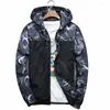 Sweats à capuche pour hommes 2022 Automne Mens Jujutsu Kaisen Manteau Camouflage Patchwork Coupe-vent Cardigan Gojo Satoru Imprimer Sweat-shirt à capuche Veste