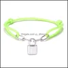 Bangle Bangle Kirykle Ankomstpar Armband Copper Lock Charm Handgjorda smycken Rope Lovers g￥vor till Womengle Drop Delivery Armele Dhgiu