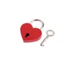 شكل قلب عتيقة المعادن الصغيرة قفل القفل أقفال حقيبة صغيرة حقيبة الأمتعة مربع مربع اليوميات قفل مفتاح مع مفتاح الجملة
