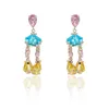 Dangle Earrings Cubic Zircon CZ Drop for Wedding Crystals Earring花嫁女性女の子誕生日パーティージュエリーCE11133
