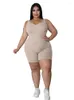 Byxor plus storlek kvinnor kl￤der jumpsuits sommar en bit kl￤der stretch sexig tr￤ning jumpsuit shorts grossist bulk droppe