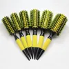 Hair Brushes Wooden With Boar Bristle Mix Nylon Styling Tools Professional Round 6pcsset 2211059169414