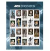 Timbro postale di prima classe Mail per noi Droidi dell'ufficio postale Foglio di 20 meravigliosi personaggi meccanici in una galassia Far 5 fogli per le lettere di buste